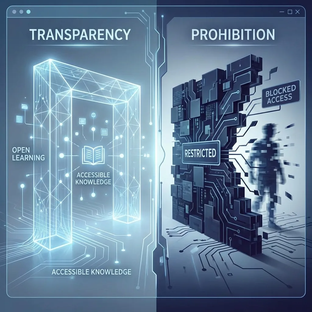 Concept of transparency vs prohibition